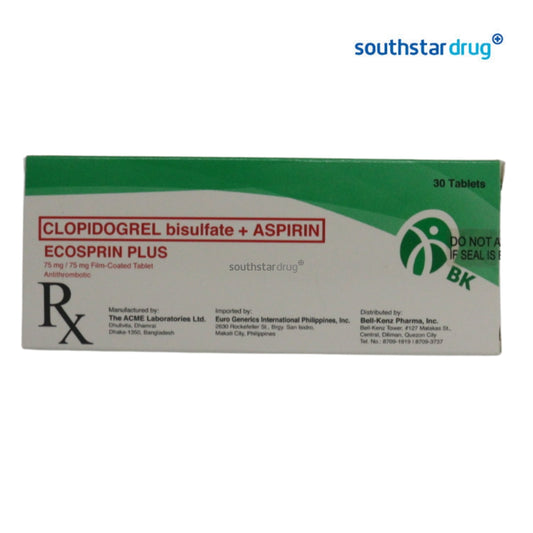 Rx: Ecosprin Plus 75mg / 75mg Tablet