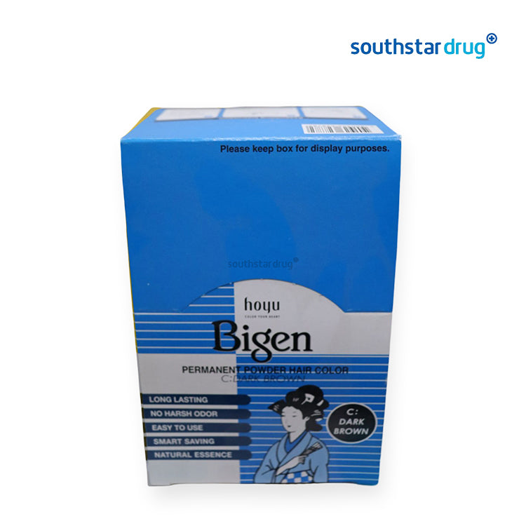Bigen Powder Hair Dye Dark Brown box for natural brown hair coloring