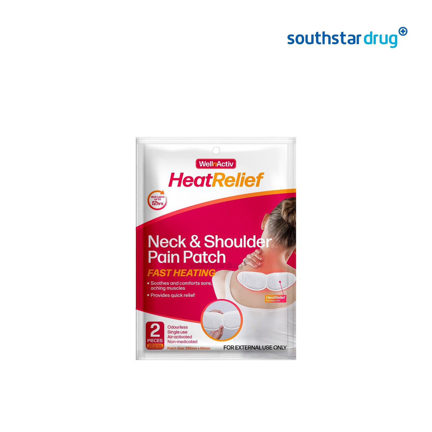 WellnActiv Heat Relief Neck and Shoulder Pain Patch - 2s