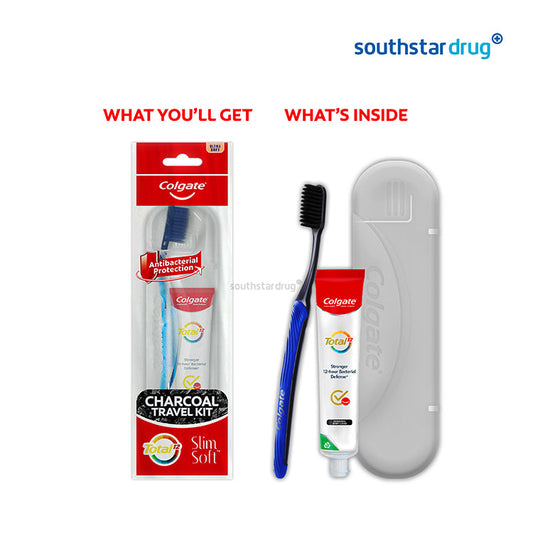 Colgate Charcoal 35g + Slimsoft Toothbrush Travel Kit Toothpaste