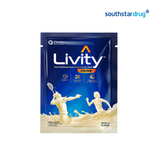 GWP Livity Prime Adult Nutritional Supplement Powder Drink Sachet (4pcs)