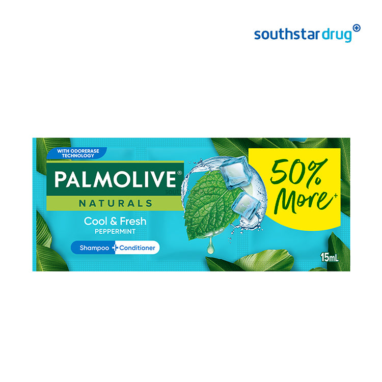 Palmolive Naturals Shampoo & Conditioner Cool & Fresh 15ml Sachet - 6pcs Sachets
