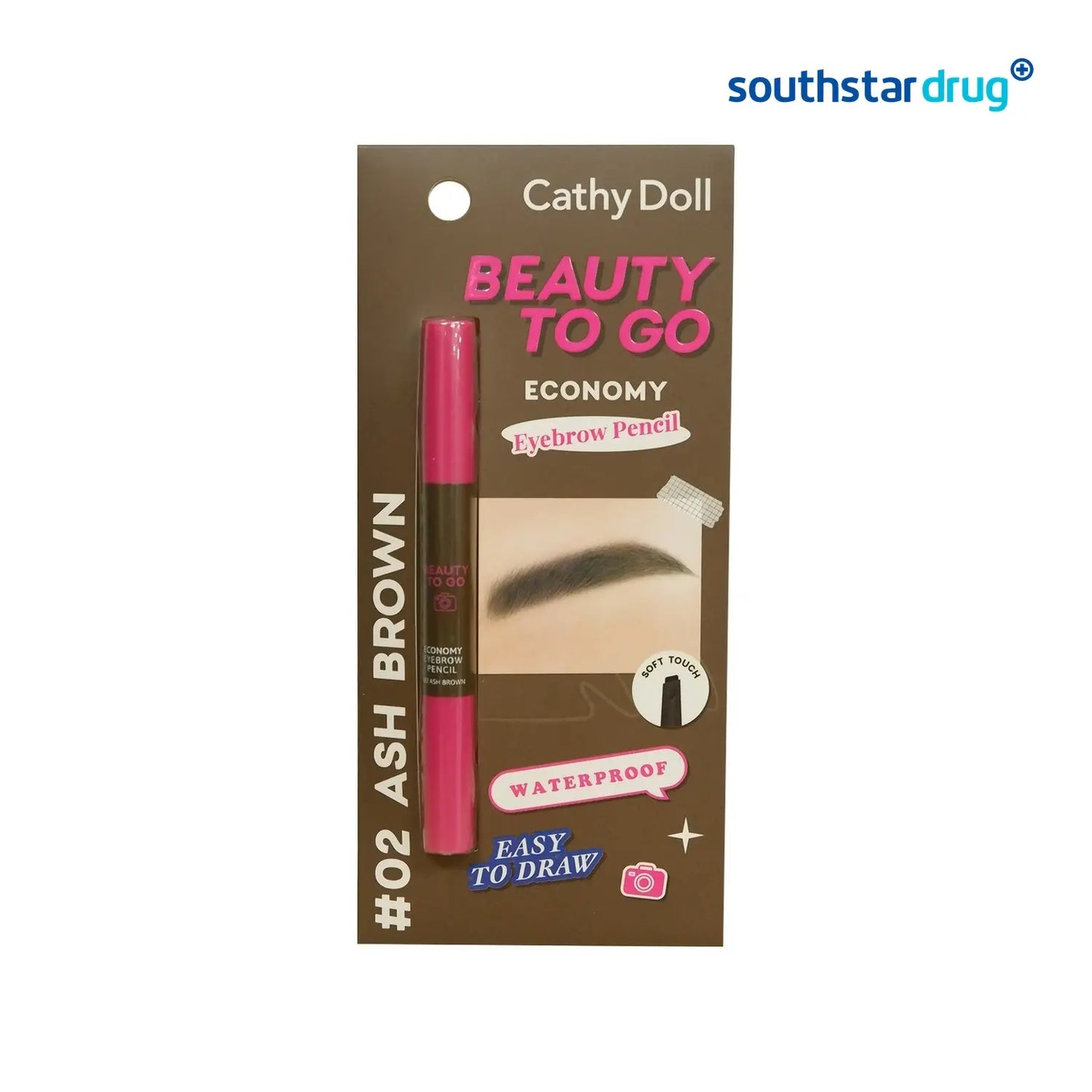 Cathy Doll Beauty To Go Eyebrow Pencil #02 Ash Brown 0.16g