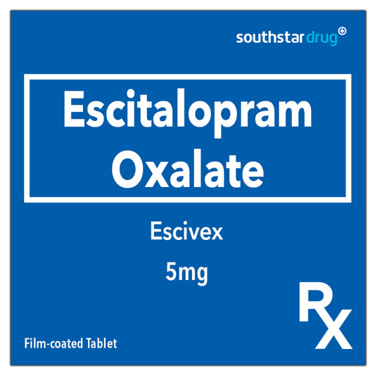 Rx: Escivex 5mg Film-coated Tablet