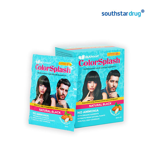 Rejuviant ColorSplash Natural Black Hair Color Shampoo 25ml