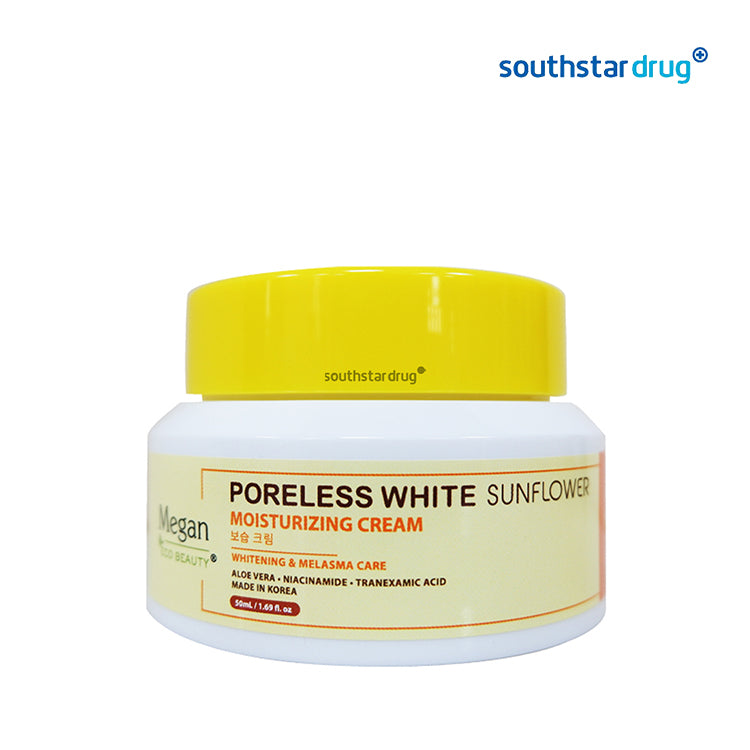 Megan Facial Cream Poreless Whitening Sunflower 50ml Tube