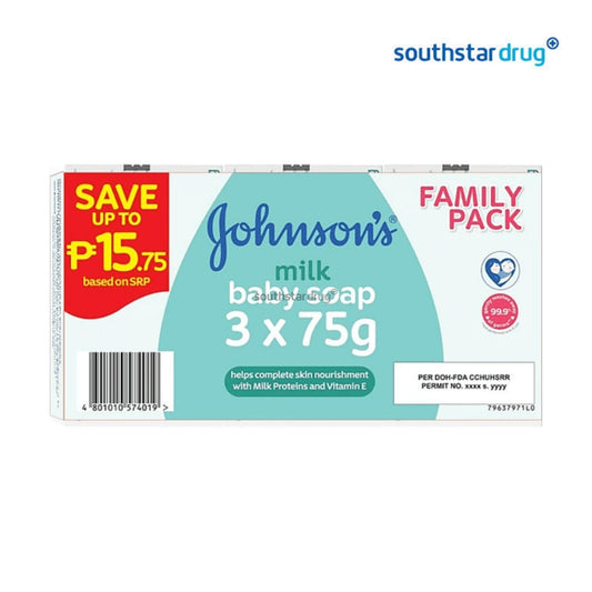 Johnson's Baby Soap Milk 75gx3