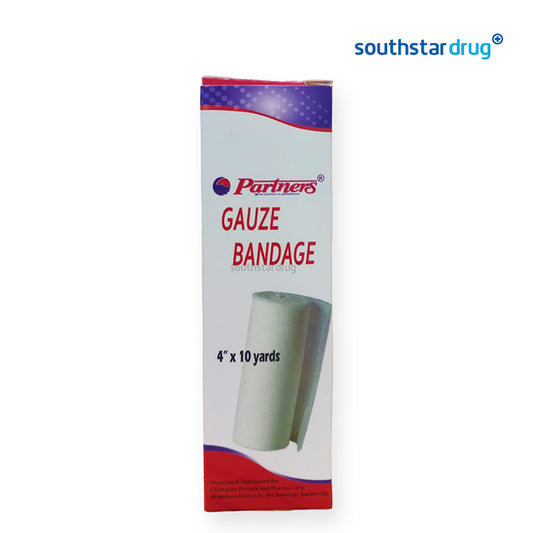 Partners Gauze Bandage 4x10 inches (10pcs) – First Aid Care, Wound Protection