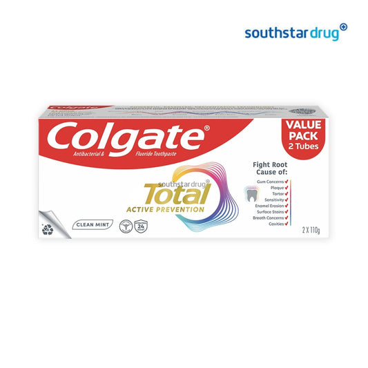 Colgate Total Toothpaste Clean Mint 110g x2 Twin Pack