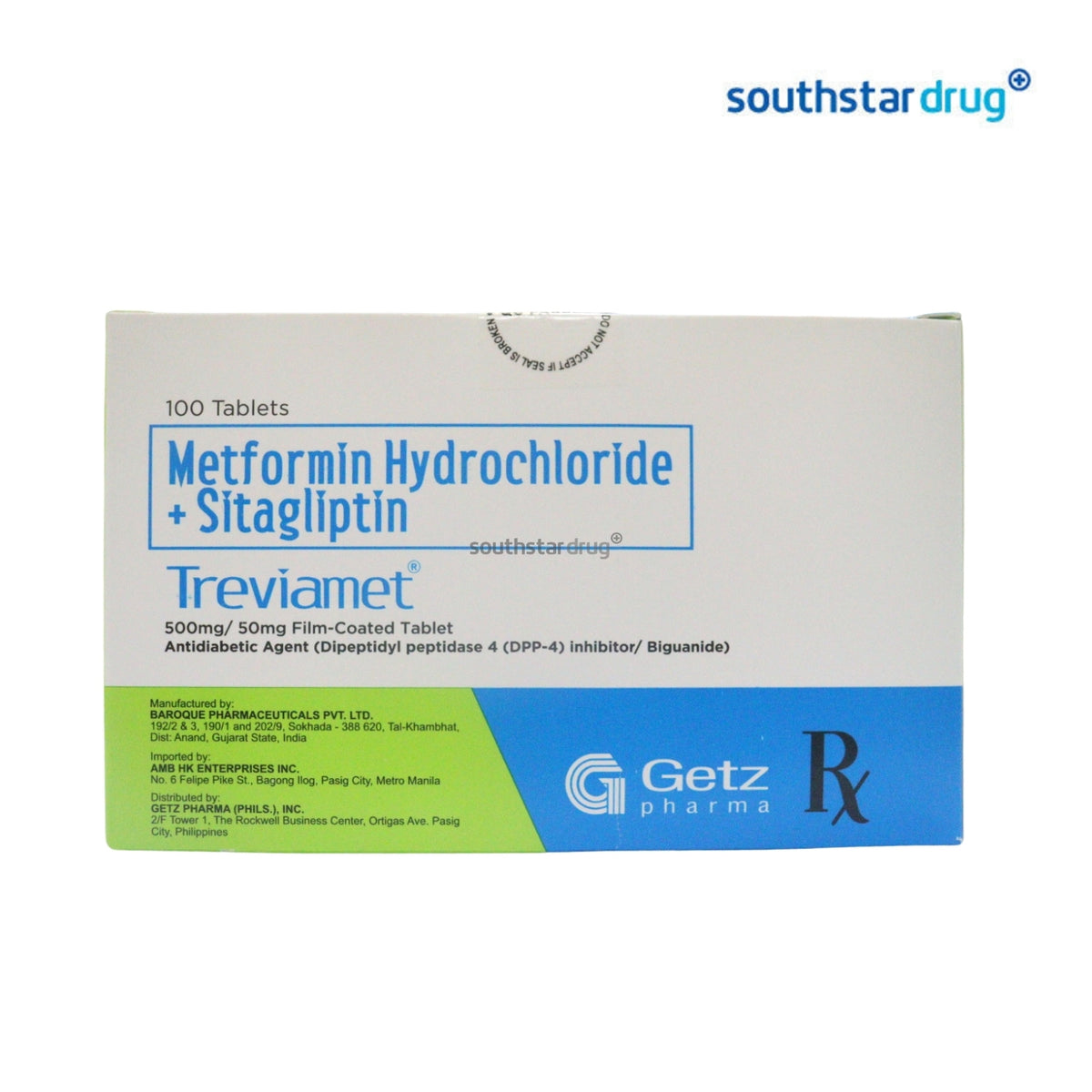 Rx: Treviamet Film-coated Tablet 500mg/50mg