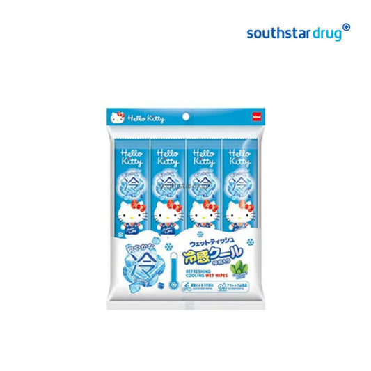 Kimi Hello Kitty Cool Mint Cooling Wipes - 10s