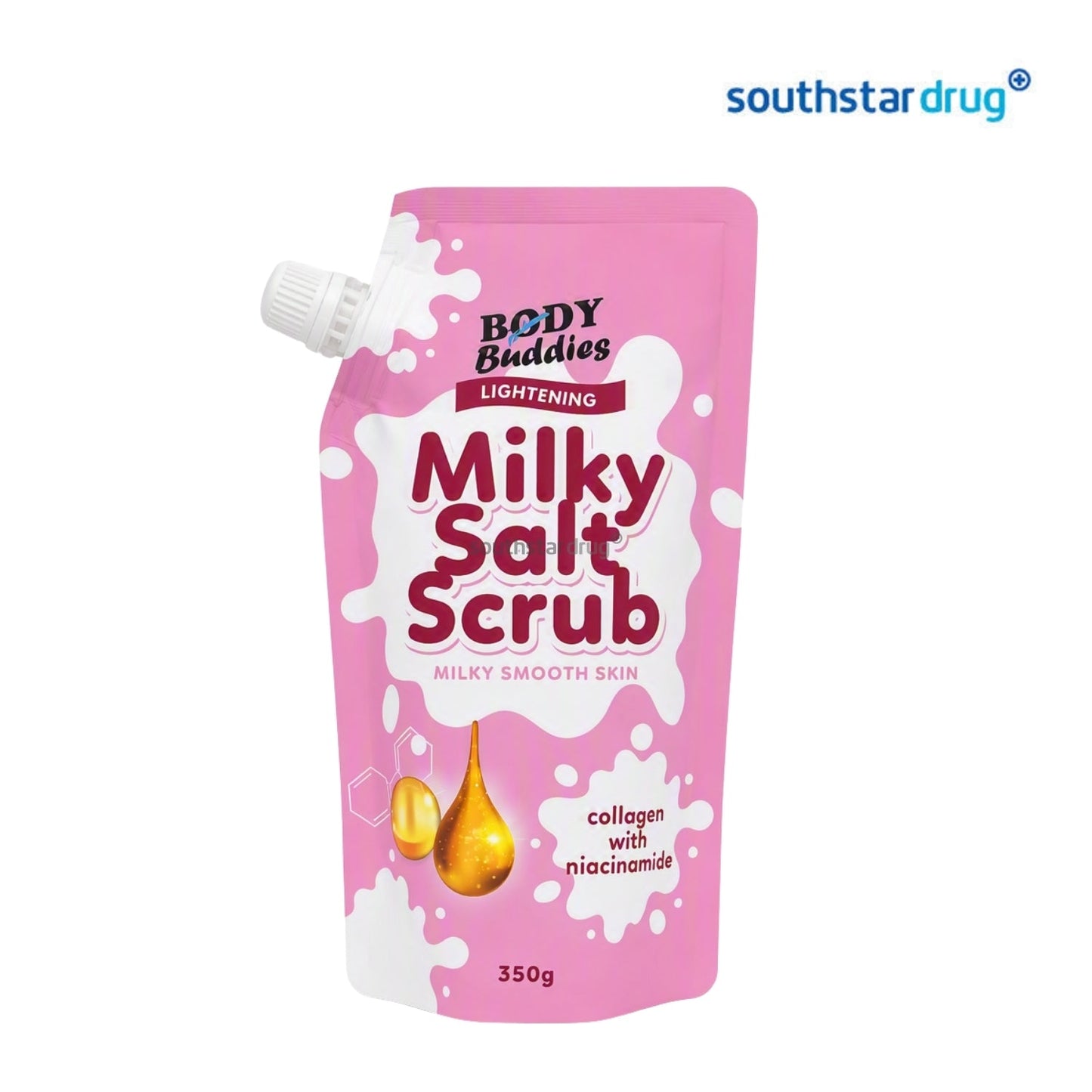 Body Buddies Milky Salt Lightening Body Scrub 350g (1 Pouch) – Body Exfoliation