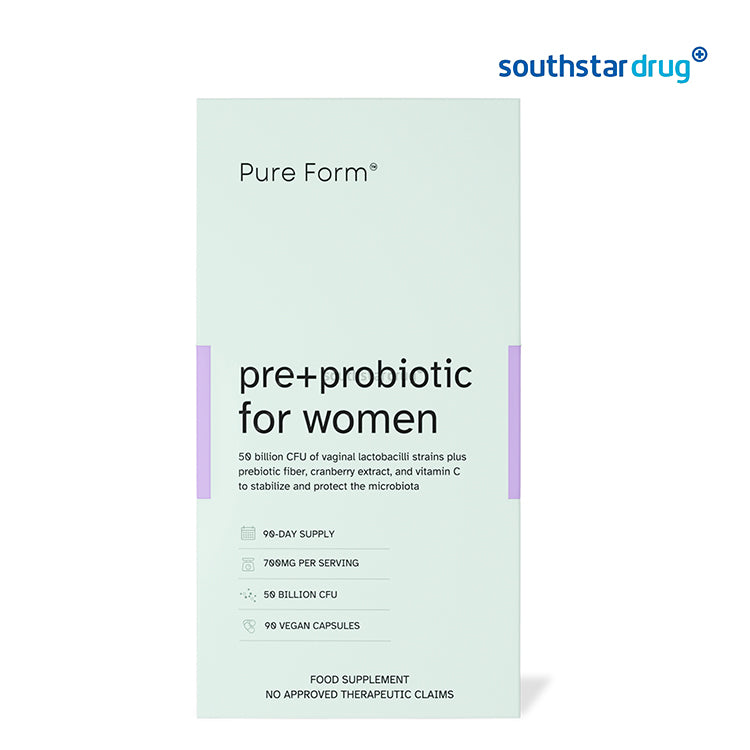 Pure Form Pre + Probiotic for Women 50 Billion CFU – Digestive & Beauty Health