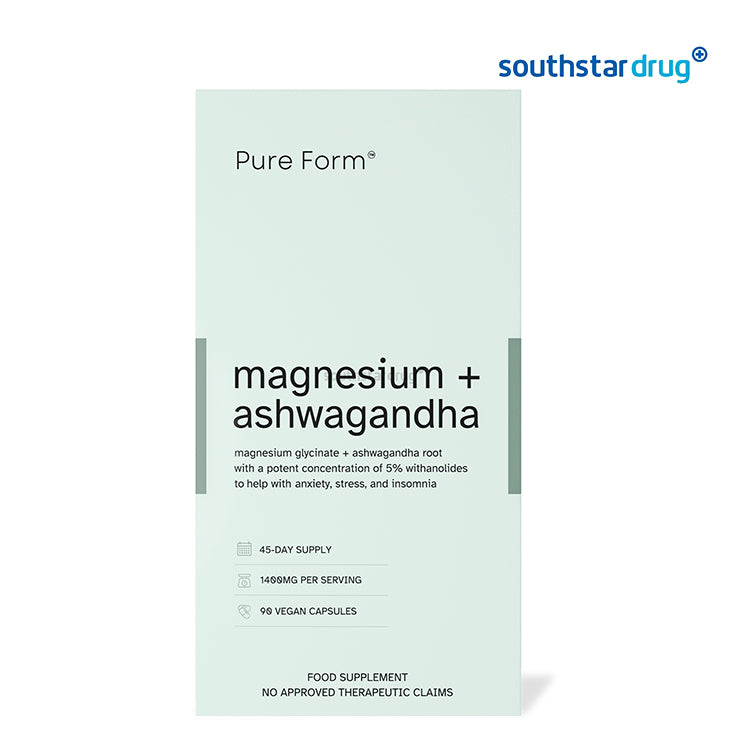 Pure Form Magnesium + Ashwagandha 1400mg – Stress Relief & Wellness Support