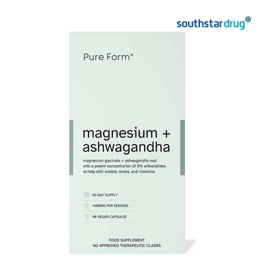 Pure Form Magnesium + Ashwagandha 1400mg – Stress Relief & Wellness Support