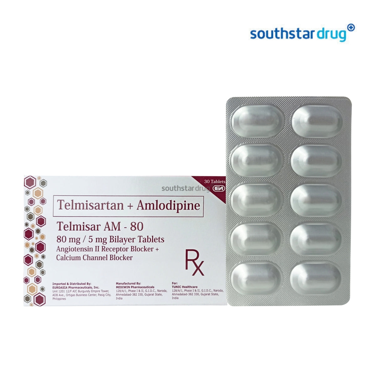 Rx: Telmisar AM 80mg/5mg Tablet
