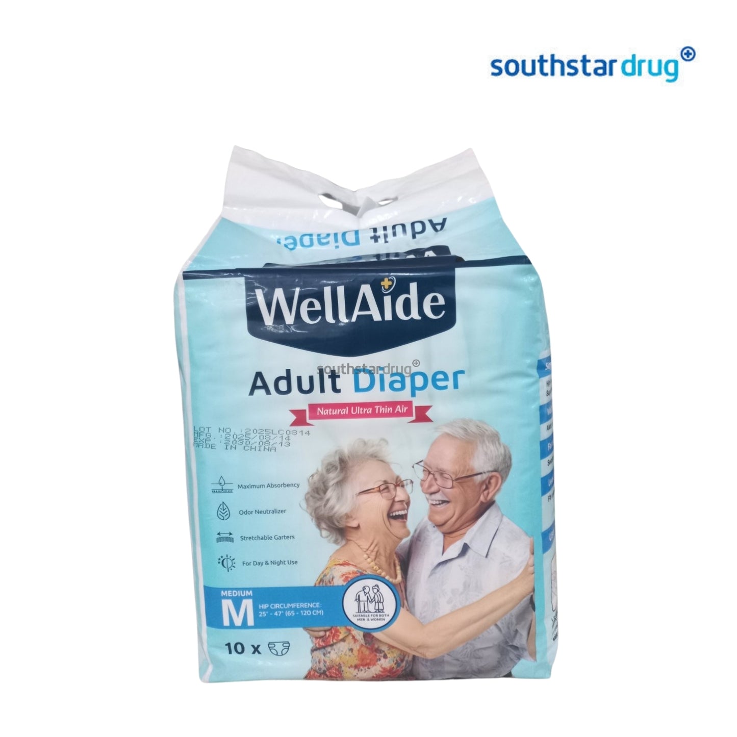 WellAide Adult Diaper Ultra Thin M - 10pcs