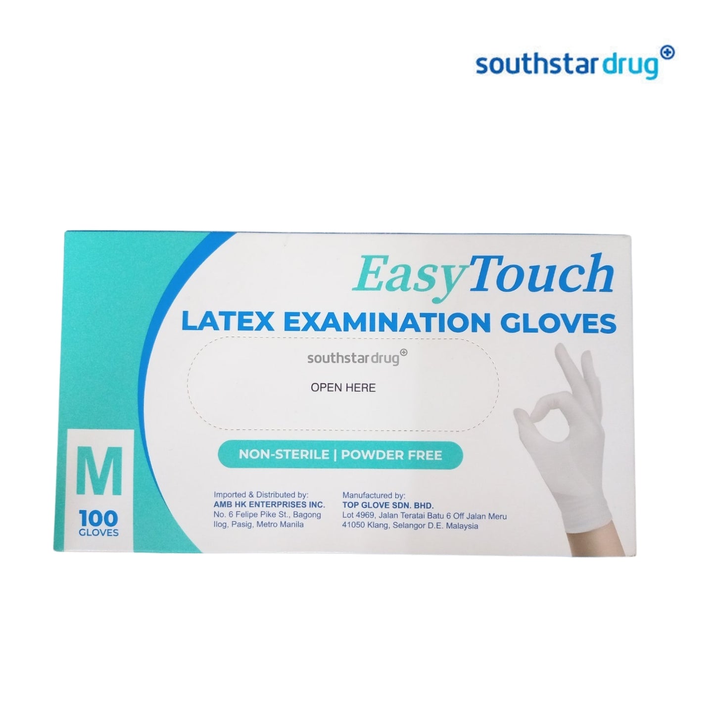 Easytouch Gloves Latex Powder-free M - 100s