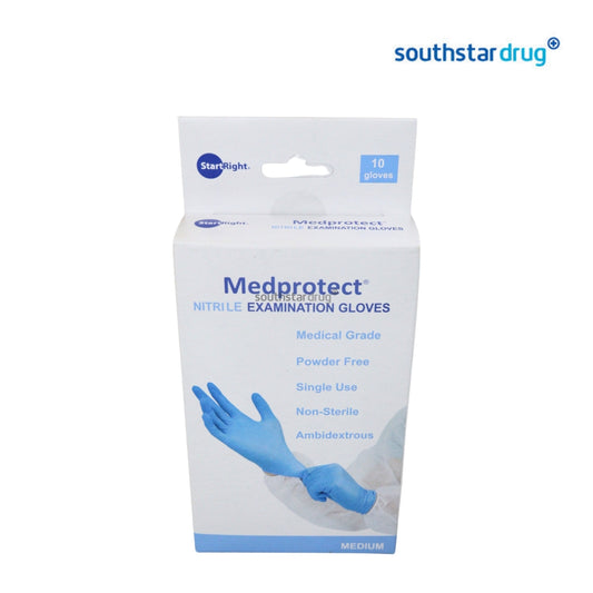 MedProtect Nitrile Gloves Medium 10 Gloves – Disposable Hand Protection