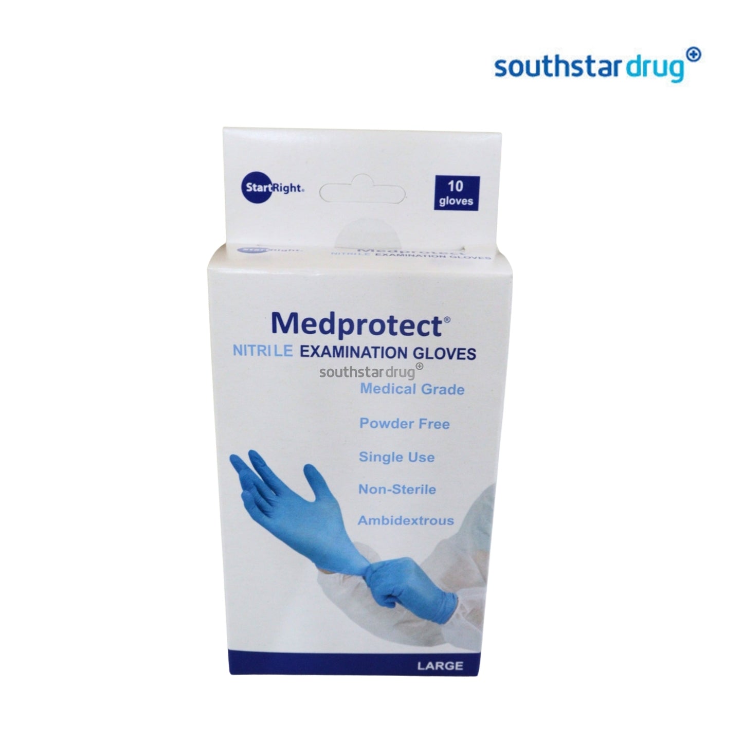 MedProtect Nitrile Gloves Large 10 Gloves – Disposable Hand Protection