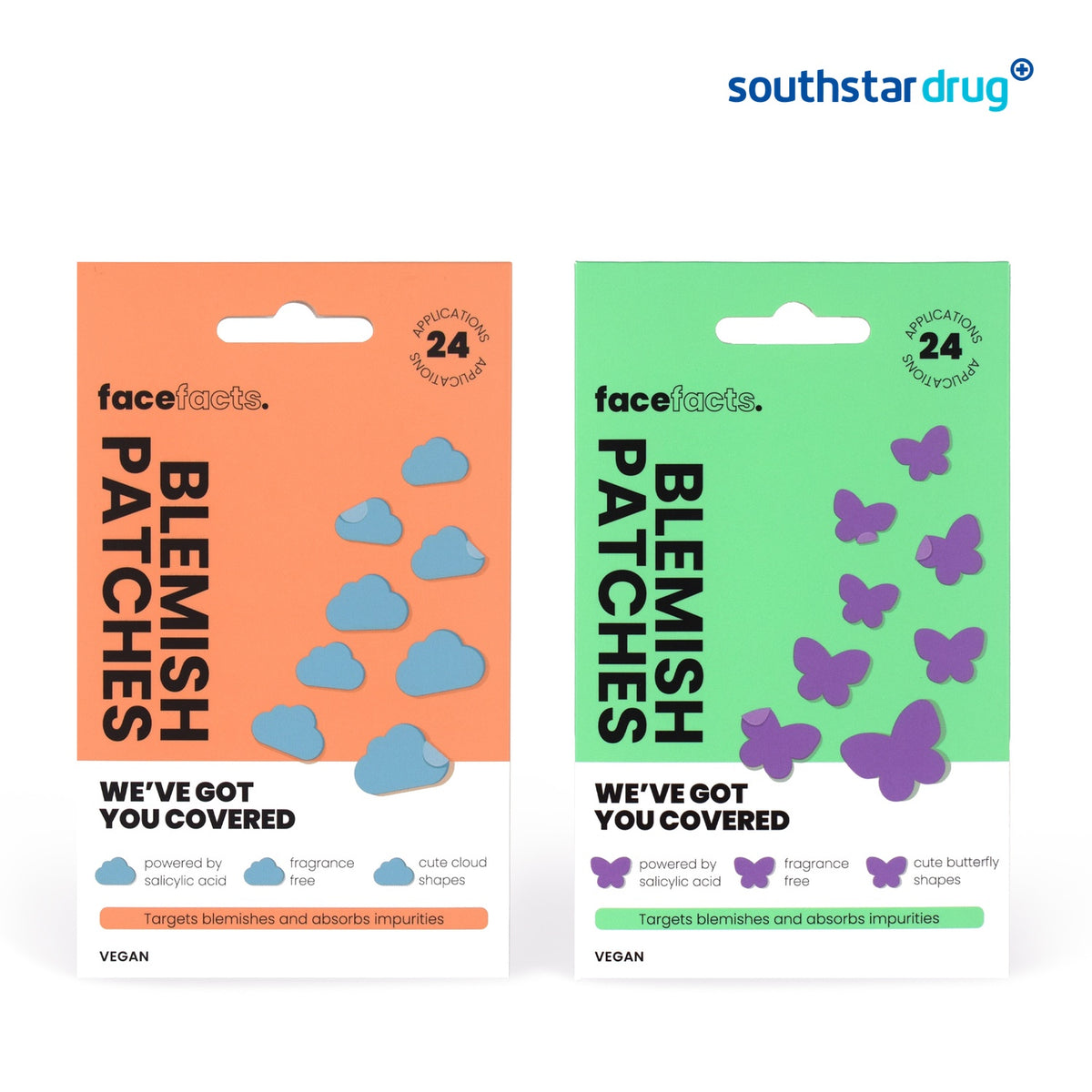 FaceFacts Butterflies Hydrocolloid Blemish Patches