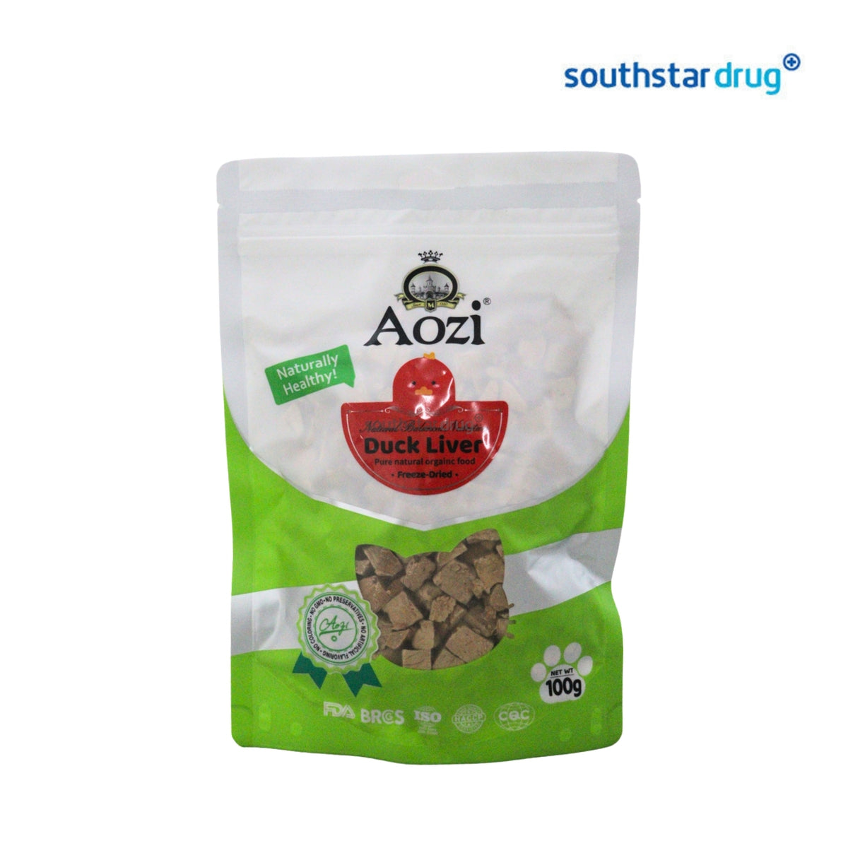 Aozi Freeze-Dried Duck Liver Pet Treats 100g (1 Pouch)