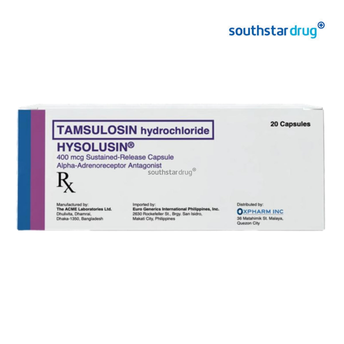 Rx: Hysolusin 400mcg SR Capsule (1pc)