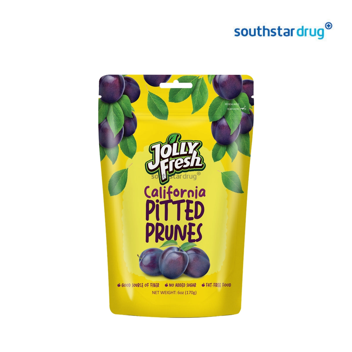Jolly Fresh California Pitted Prunes 170g (1 Pack) – Dried Fruit Snack