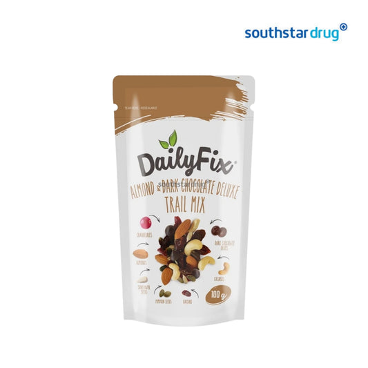 DailyFix Almond Dark Choco Deluxe Trail Mix 100g (1 Pack) – Night and Fruit Snack