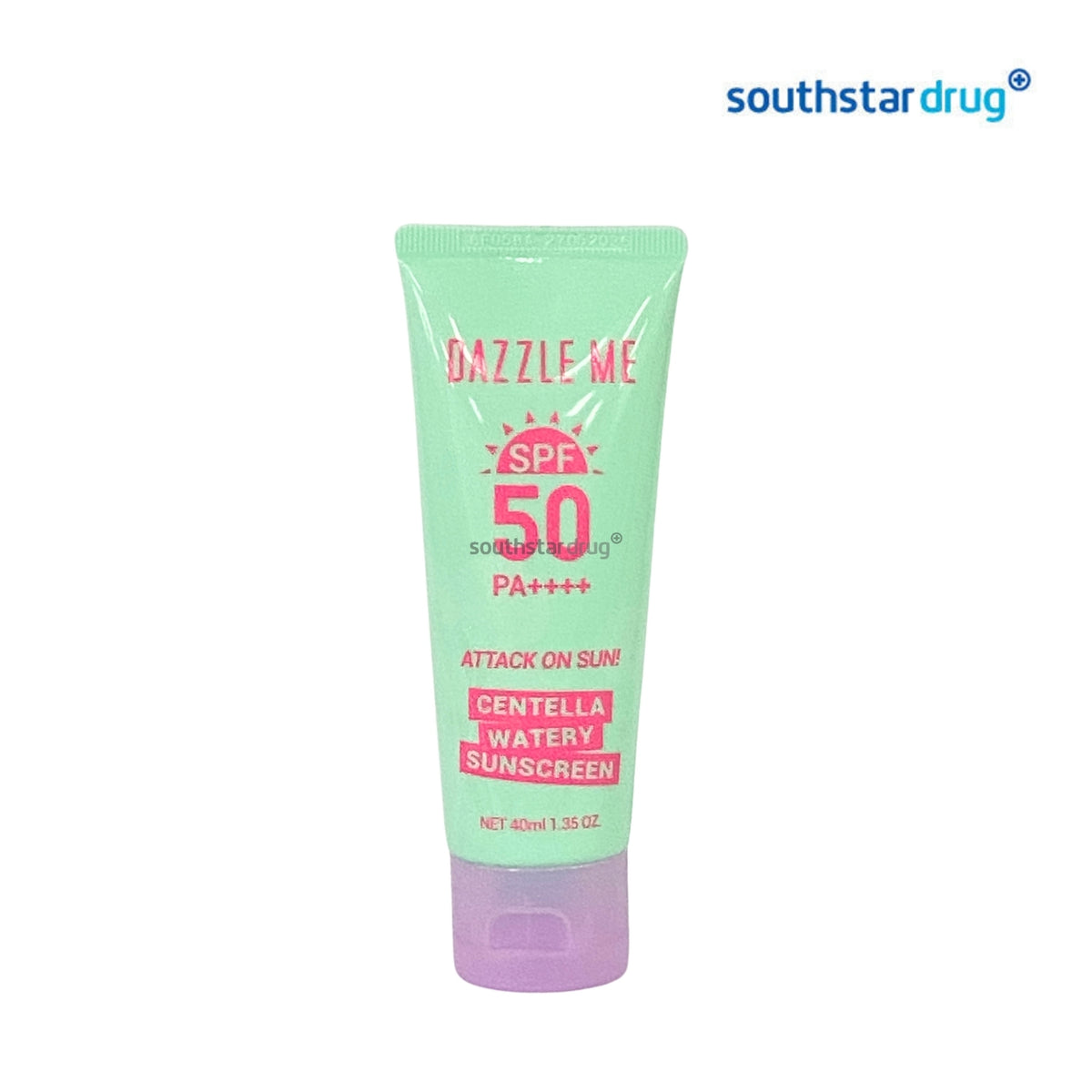 Dazzle Me Centella Watery Sunscreen SPF 50 PA++++ 40mL – Lightweight Facial Sun Protection