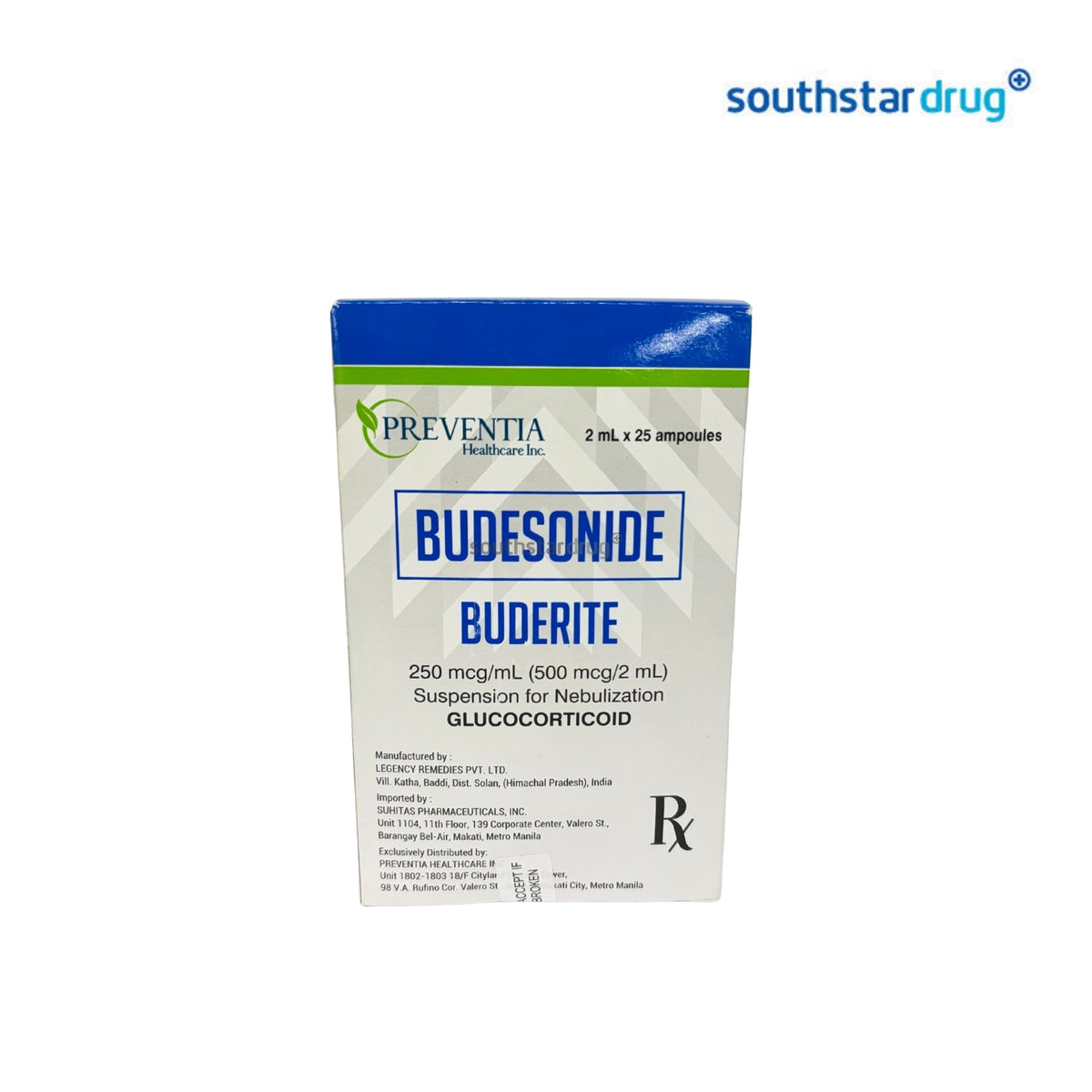 Rx: Buderite 250mcg/ml Suspension for Nebulization
