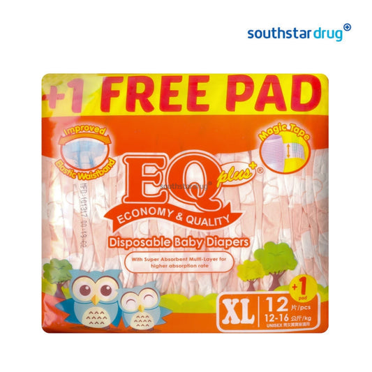 EQ Plus Diaper XL 12s – Baby Comfort and Absorbent Protection