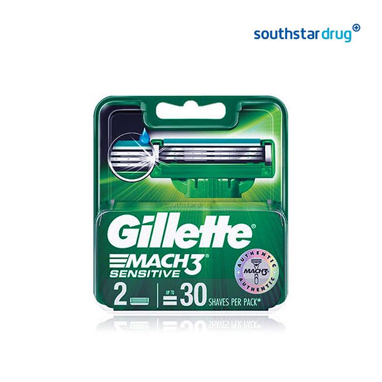 Gillette Mach 3 Sensitive Razor Blades Refill - 2s