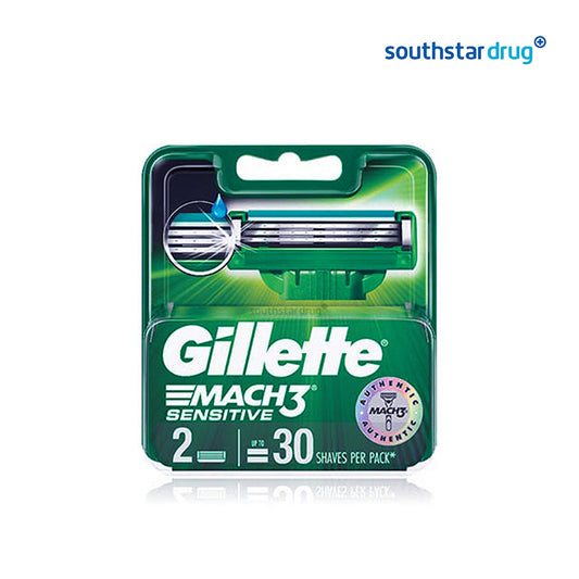 Gillette Mach 3 Sensitive Razor Blades Refill - 2s