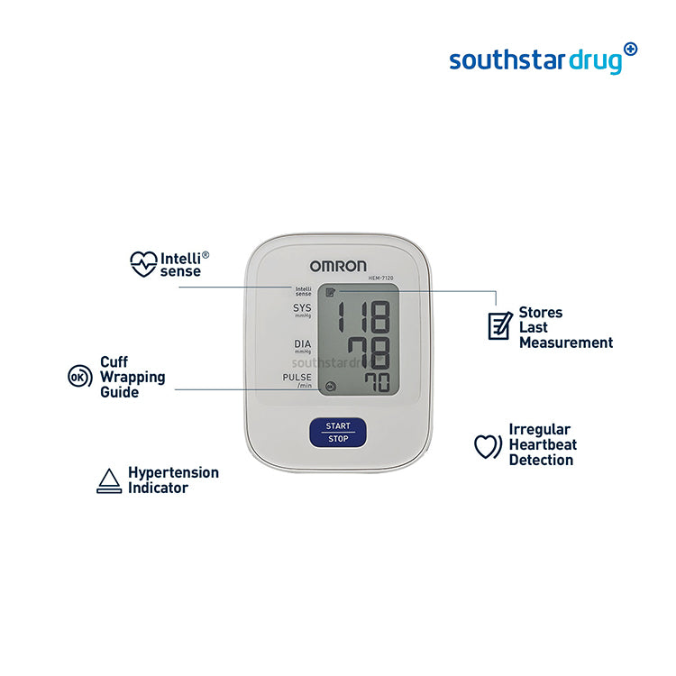 Omron HEM-7120 Automatic Upper Arm Blood Pressure Monitor BP BPM Digital