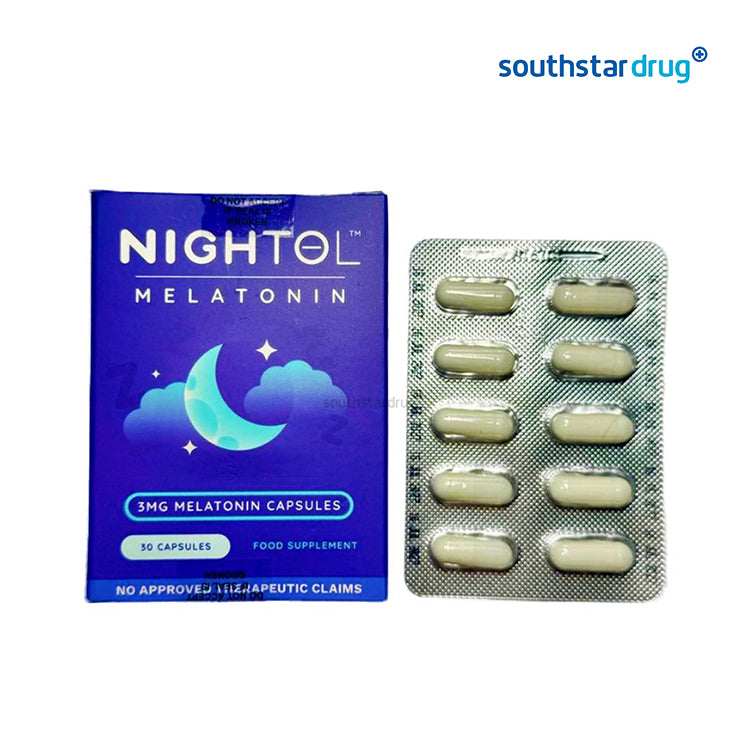Nightol Capsule 3mg pack of 10 wellness supplement capsules