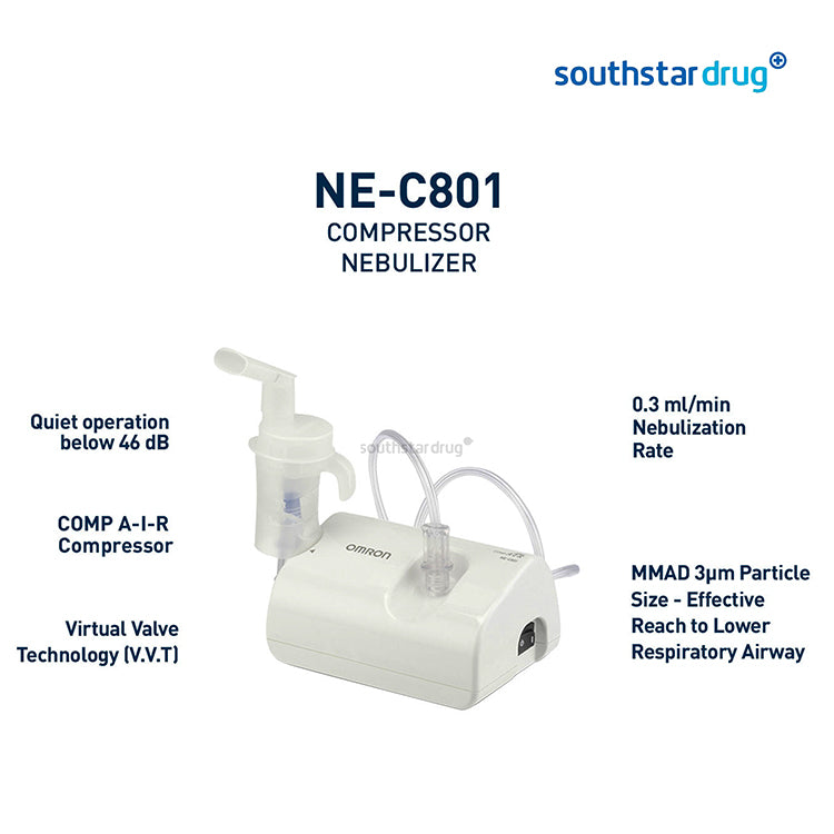 Omron NE-C801 Compressor Nebulizer for Asthma with Complete Set