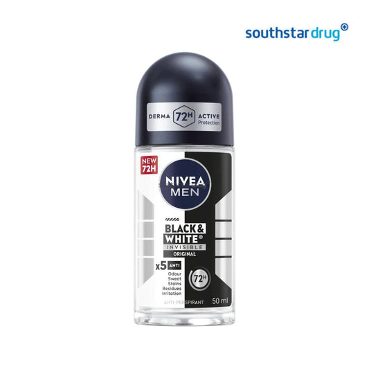 Nivea Deodorant Roll-On Black & White Invisible Clear 50mL