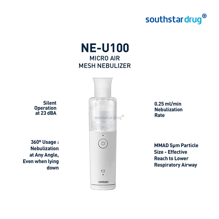 Omron NE-U100 Portable Mesh Nebulizer for Asthma with Complete Set