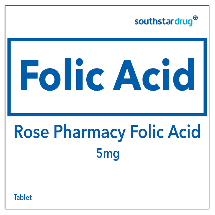 Rose Pharmacy Folic Acid 5mg Tablet