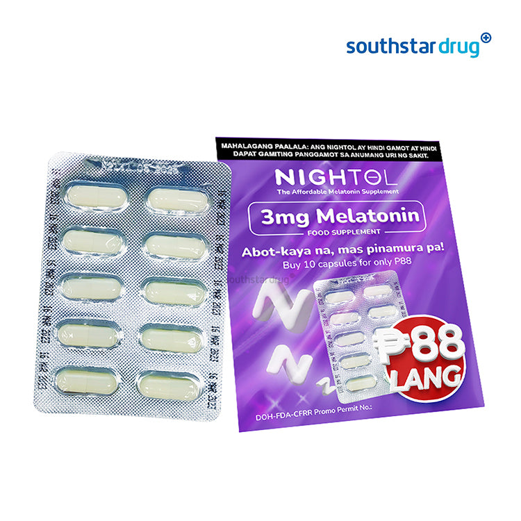 Nightol Capsule 3mg Sulit Pack