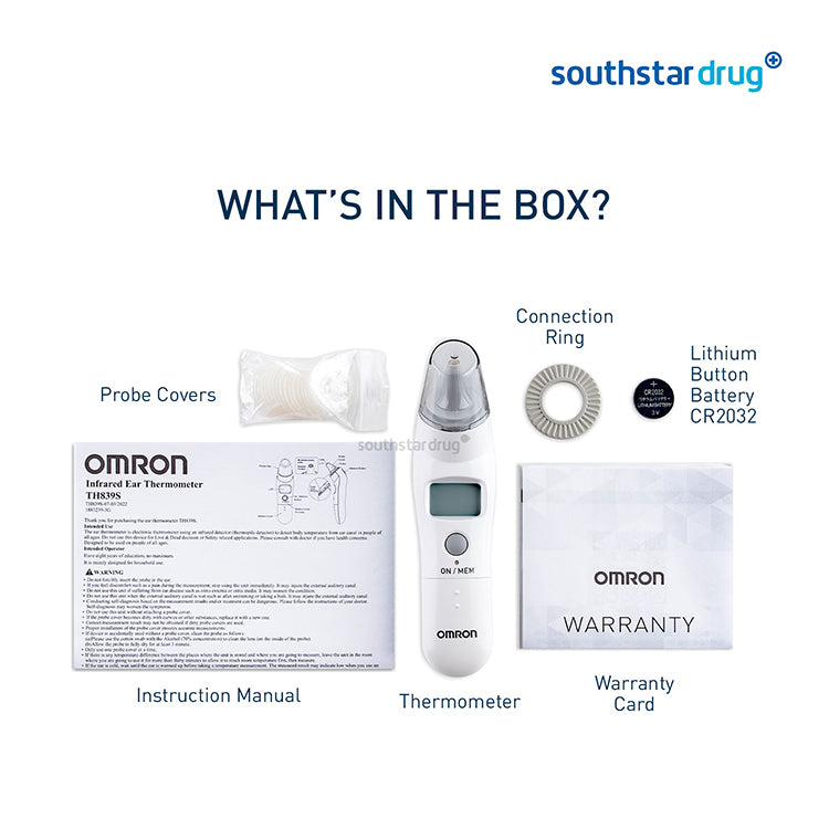 Omron TH839S Digital Ear Thermometer (Baby/Body)