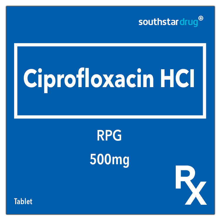 Rx: Rose Pharmacy Ciprofloxacin HCI 500mg Tablet