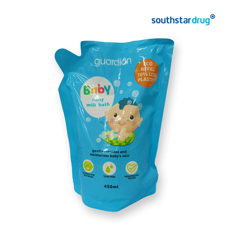 Guardian Baby Body Wash Milk Bath 450ml Pouch Refill