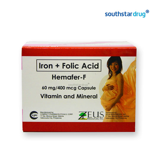 Hemafer-F 60mg+400mcg Capsule - 20s