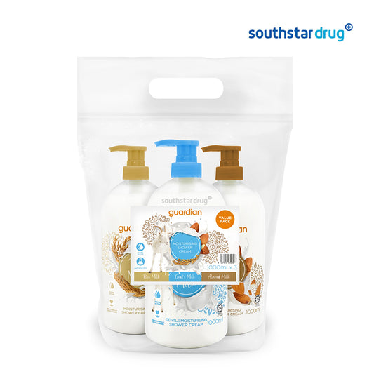 Guardian Shower Cream Set (Rosemary + Goat’s Milk + Almond Milk) 1L x3 Pump Bottles