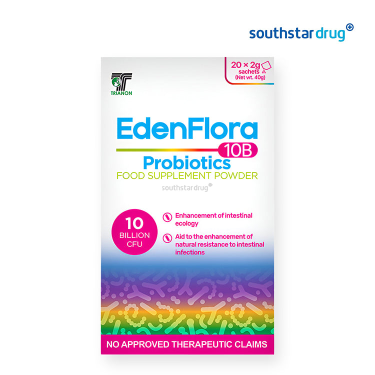 Edenflora Probiotics 10 Billion CFU Food Supplement Powder 10pcs Sachets