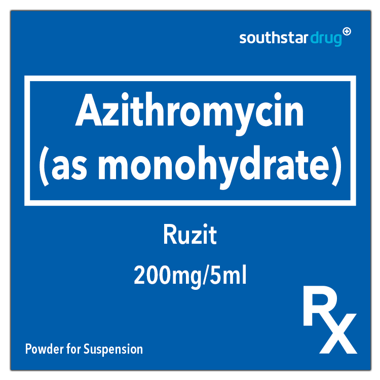 Rx: Ruzit 200mg/5ml 20ml Powder for Suspension