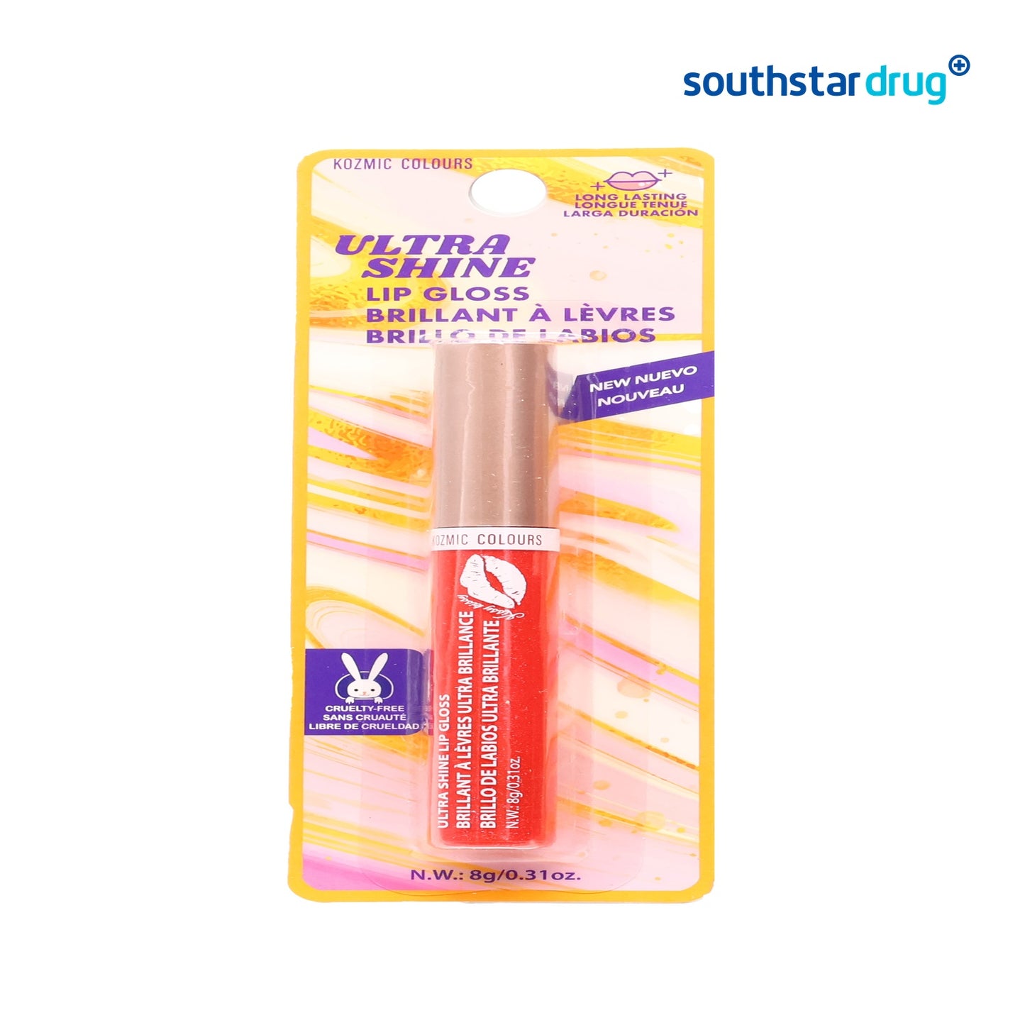 Kozmic Colours Lip Gloss Ultra Shine 8g (1 pc) – Glossy Lip Makeup
