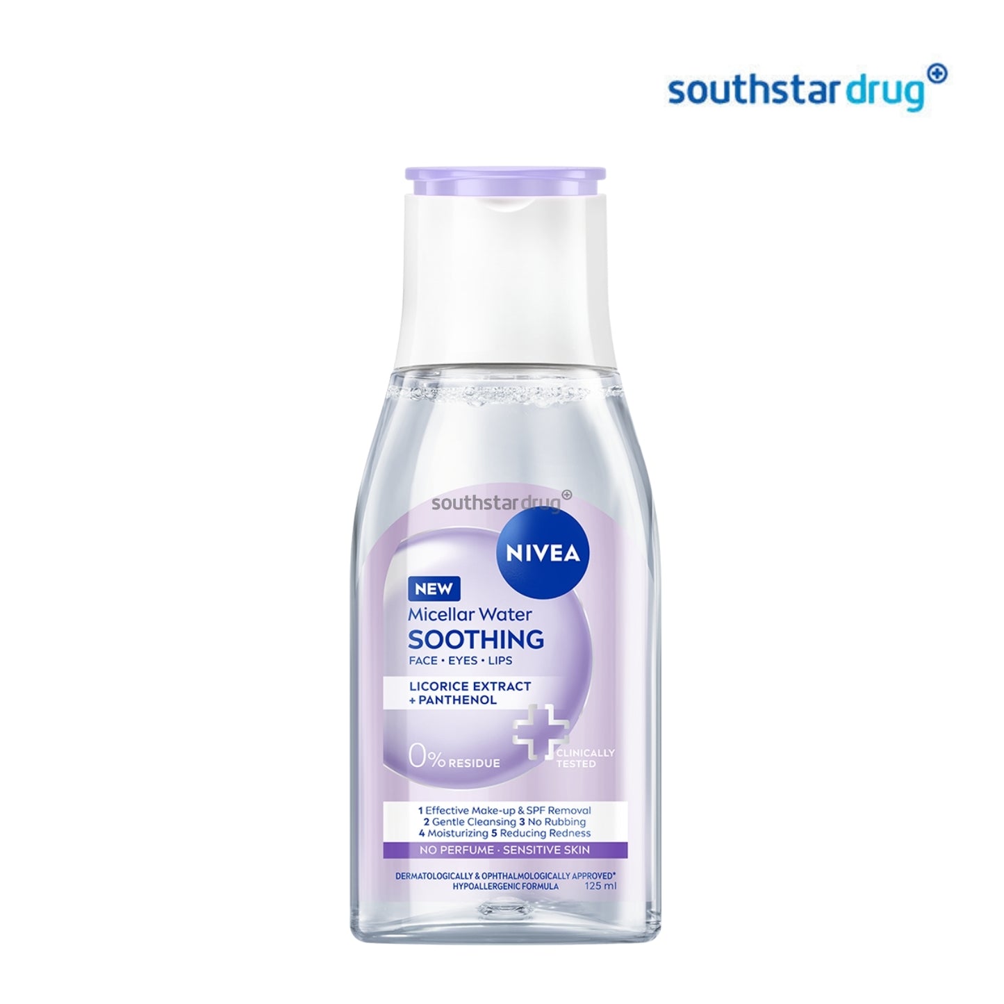 Nivea Micellar Soothing Micellar Water 125ml (1 Bottle) – Gentle Facial Cleansing and Skin Care